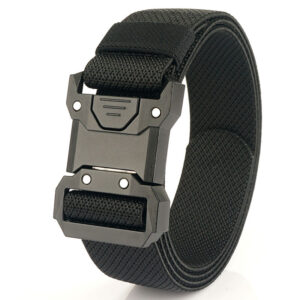 New Quick Release Tactical Release Buckle Braided Elastic Belt for Men