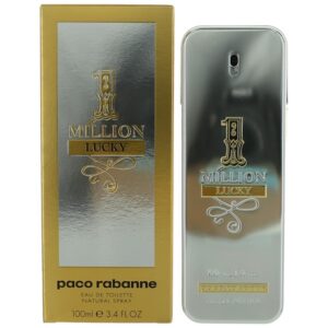 1 Million Lucky By Paco Rabanne 3.4 oz Eau De Toilette Spray for Men