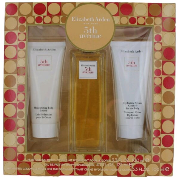 5th Avenue by Elizabeth Arden 3 Piece Gift Set for Women with Cleanser