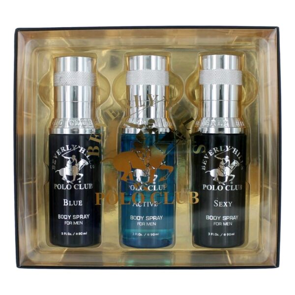 BHPC Body Spray Collection By Beverly Hills Polo Club 3 Piece Set men (Sexy