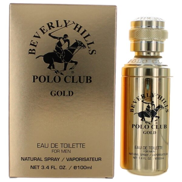 BHPC Gold By Beverly Hills Polo Club 3.4 oz EDT Spray for Men