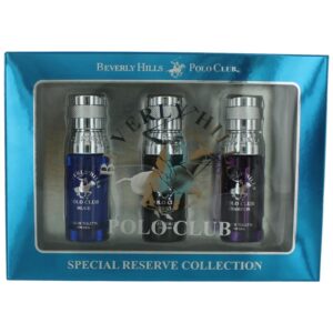 BHPC Special Reserve Collection By Beverly Hills Polo Club 3 Piece Mini Set men (Blue, Sexy & Champion)