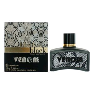 Black is Black Venom By nuparfums 3.4 oz EDT Spray for Men