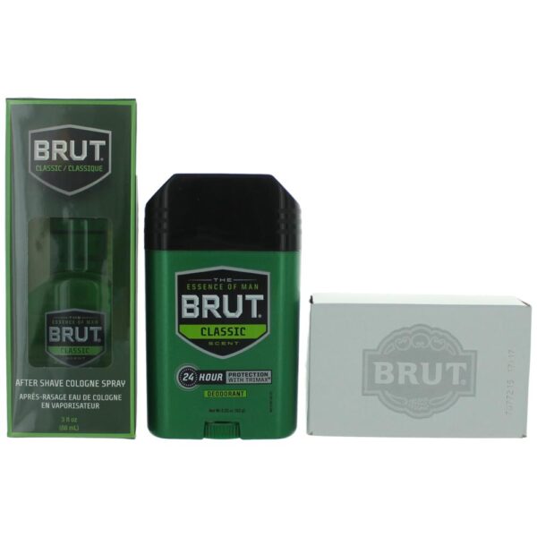 Brut Classic By Brut 3 Piece Gift Set for Men