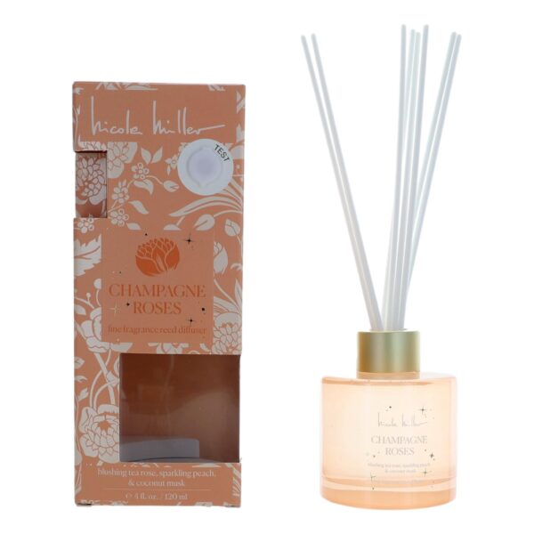 Champagne Rose By Nicole Miller 4 oz Reed Diffuser