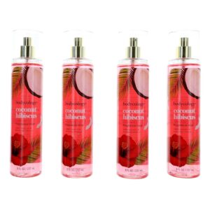 Coconut Hibiscus by Bodycology 4 Pack 8 oz Fragrance Mist for Women