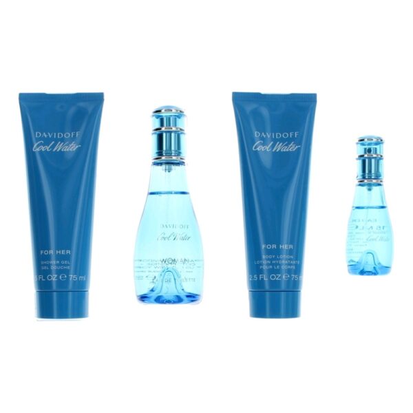 Cool Water By Davidoff 4 Piece Gift Set for Women