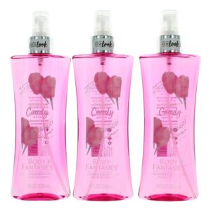 Cotton Candy by Body Fantasies 3 Pack 8 oz Fragrance Body Spray for Women