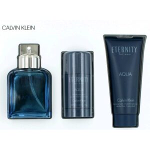 Eternity Aqua By Calvin Klein 3 Piece Gift Set for Men