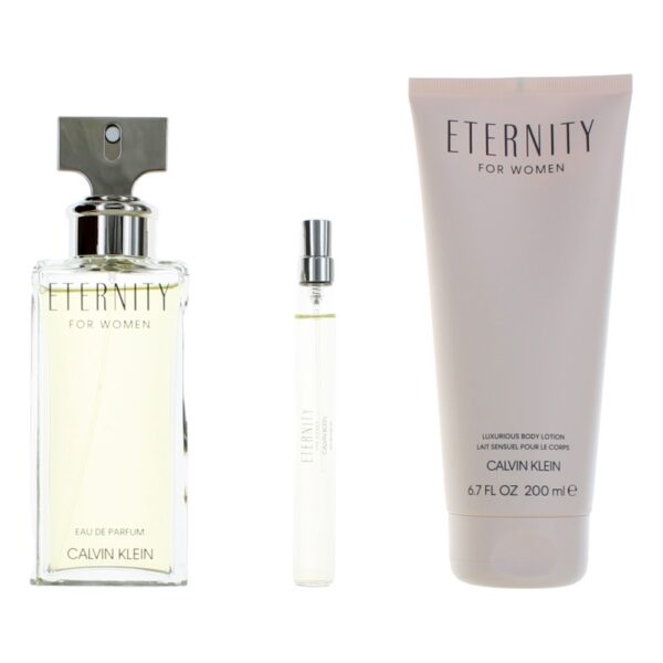 Eternity By Calvin Klein 3 Piece Gift Set for Women