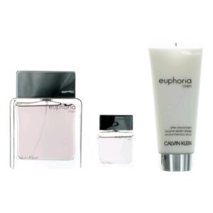 Euphoria By Calvin Klein 3 Piece Gift Set for Men