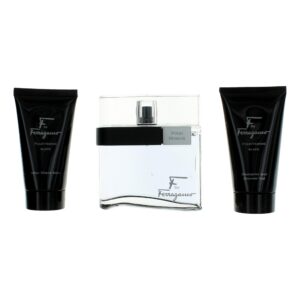 F Black By Salvatore Ferragamo 3 Piece Gift Set for Men