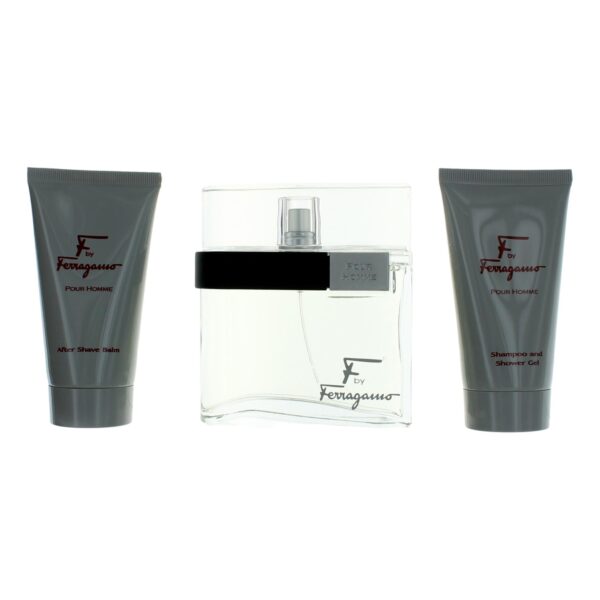 F by Salvatore Ferragamo 3 Piece Gift Set for Men