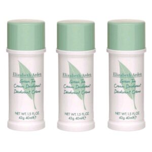 Green Tea By Elizabeth Arden 3x1.5oz (4.5oz total) Cream Deodorant women