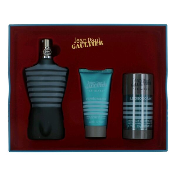 Jean Paul Gaultier Le Male By Jean Paul Gaultier 3 Piece Gift Set for