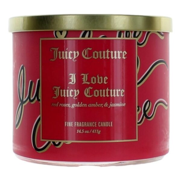 Juicy Couture 14.5 oz Soy Wax Blend 3 Wick Candle- I Love Juicy Couture By Juicy Couture