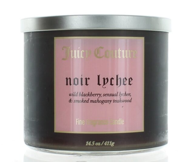 Juicy Couture 14.5 oz Soy Wax Blend 3 Wick Candle- Noir Lychee By Juicy Couture