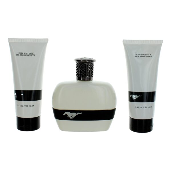 Mustang White By Mustang 3 Piece Gift Set for Men