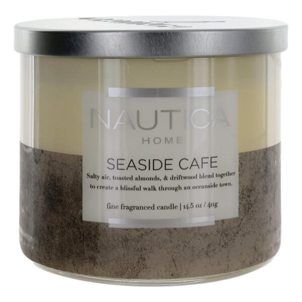 Nautica 14.5 oz Soy Wax Blend 3 Wick Candle - Seaside Cafe By Nautica