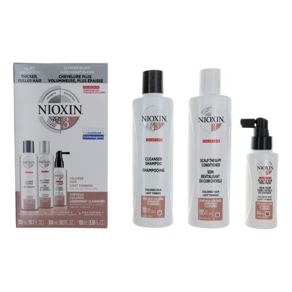 Nioxin 3D Care System Kit 3 - For Colored Hair Light Thinning Balanced Moisture By