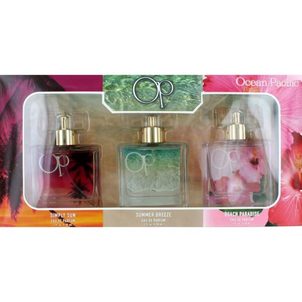 OP By Ocean Pacific 3 Piece Fragrance Gift Collection for Women