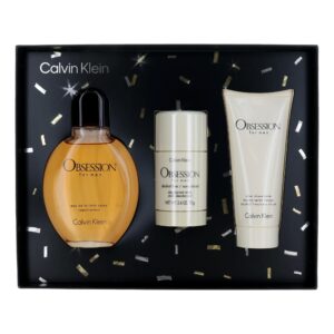 Obsession By Calvin Klein 3 Piece Gift Set for Men