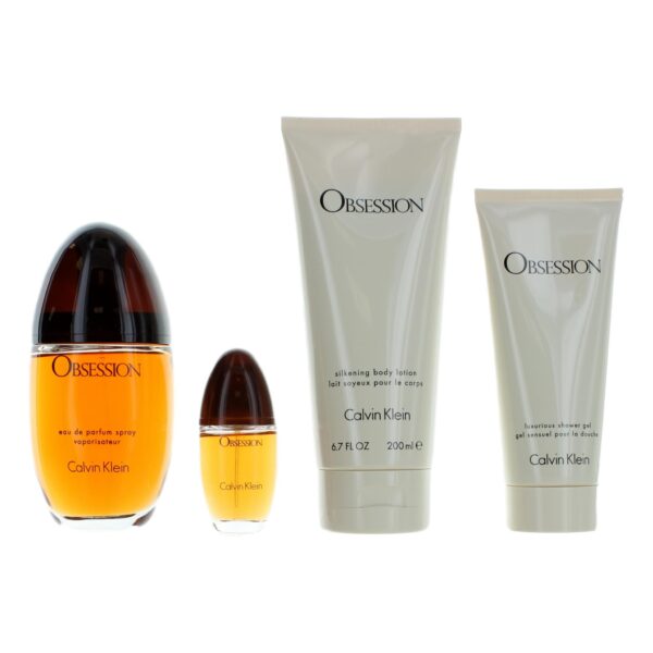 Obsession By Calvin Klein 4 Piece Gift Set for Women