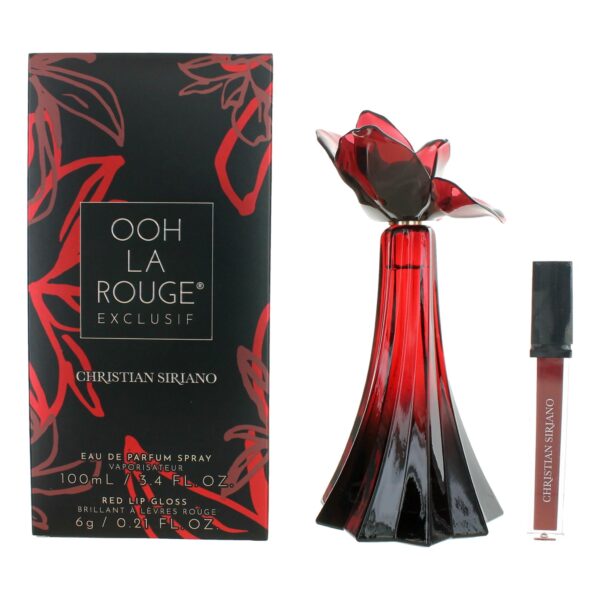 Ooh La Rouge Exclusif By Christian Siriano 3.4oz EDP Spray women with Lip Gloss