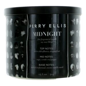 Perry Ellis 14.5 oz Soy Wax Blend 3 Wick Candle - Midnight By Perry Ellis