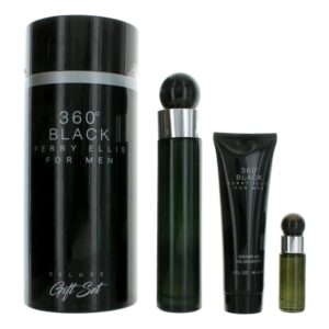 Perry Ellis 360 Black By Perry Ellis 3 Piece Gift Set for Men