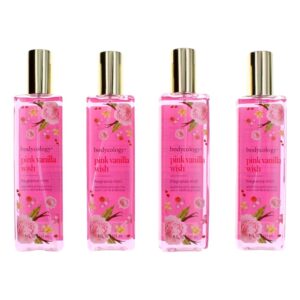 Pink Vanilla Wish by Bodycology 4 Pack 8 oz Fragrance Mist for Women