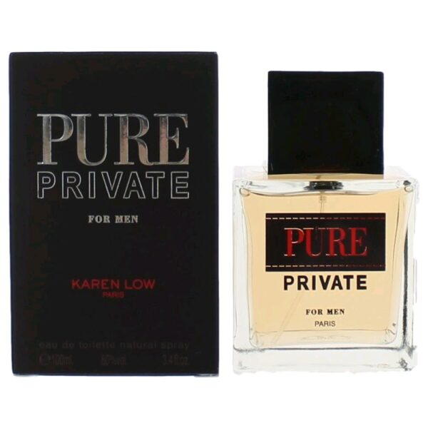 Pure Private By Karen Low 3.4 oz EDT Spray for Men