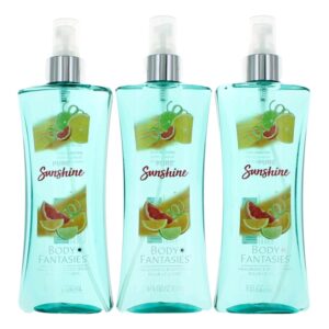 Pure Sunshine by Body Fantasies 3 Pack 8 oz Fragrance Body Spray for Women