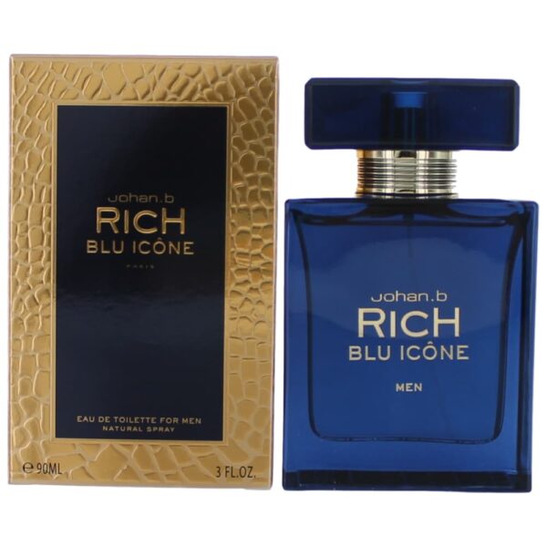 Rich Blu Icone By Johan.b 3 oz EDT Spray for Men