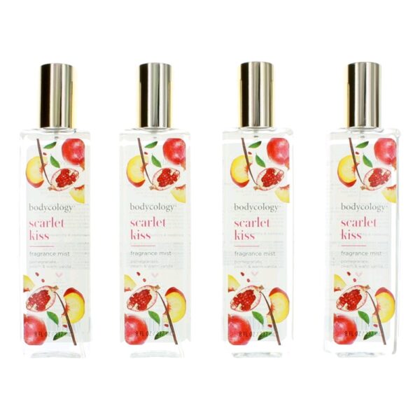 Scarlet Kiss By Bodycology 4 Pack 8 oz Fragrance Mist for Women