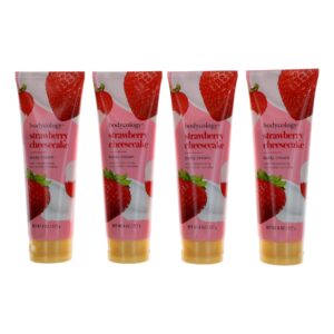 Strawberry Cheesecake By Bodycology 4 Pack 8 oz Moisturizing Body Cream for Women