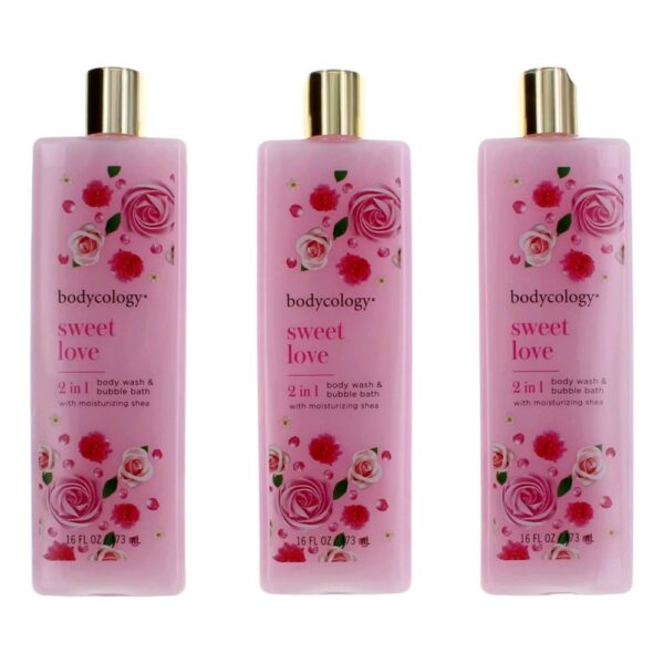 Sweet Love By Bodycology 3 Pack 16oz 2 in 1 Body Wash & Bubble Bath women