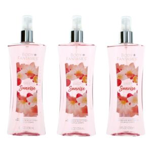 Sweet Sunrise Fantasy by Body Fantasies 3 Pack 8 oz Fragrance Body Spray for Women