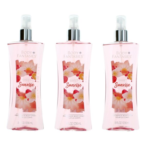 Sweet Sunrise Fantasy By Parfums De Coeur 3 Pack 8oz Fragrance Body Spray women