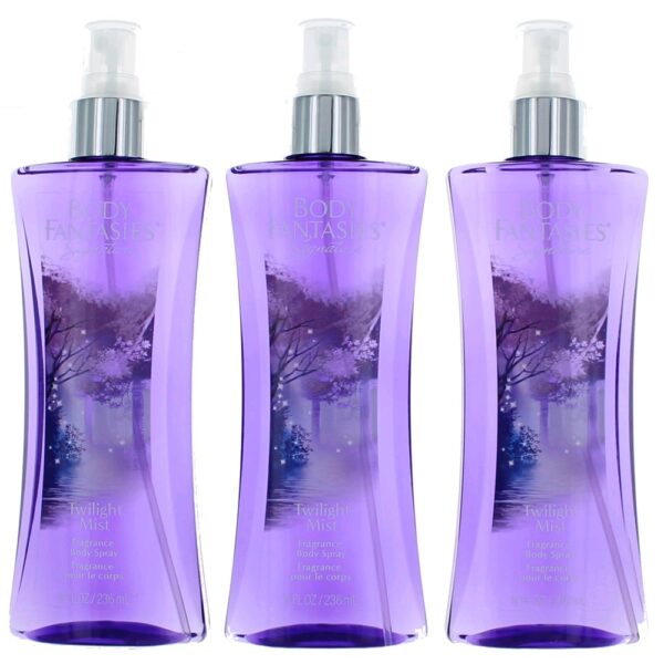 Twilight Mist By Parfums De Coeur 3 Pack 8oz Fragrance Body Spray women