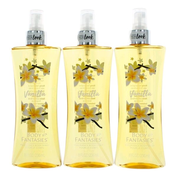 Vanilla By Parfums De Coeur 3 Pack 8 oz Fragrance Body Spray for Women