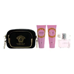 Versace Bright Crystal By Versace 4 Piece Gift Set women with Purse