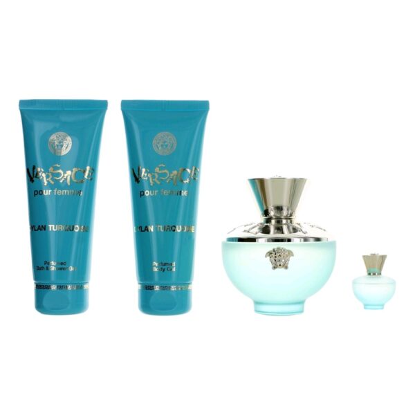 Versace Dylan Turquoise By Versace 4 Piece Gift Set for