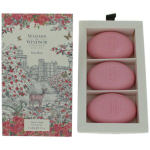 Woods of Windsor True Rose by Woods of Windsor 3 X 2.1 oz Luxury Soap for Women