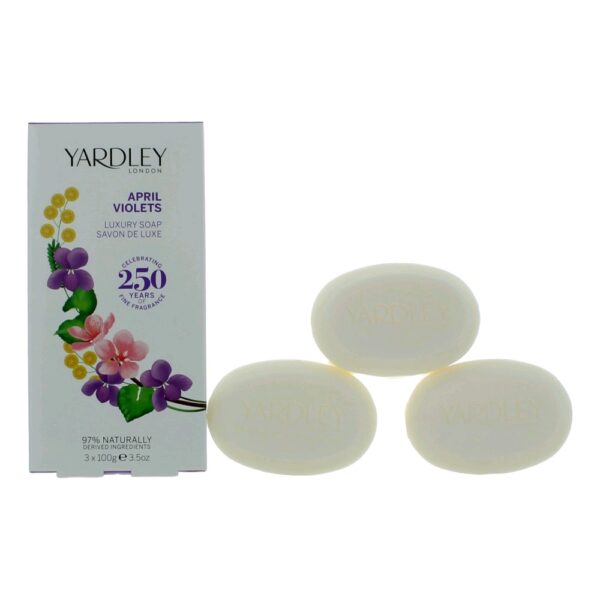 Yardley April Violets By Yardley of London 3 x 3.5oz Luxury Soap women